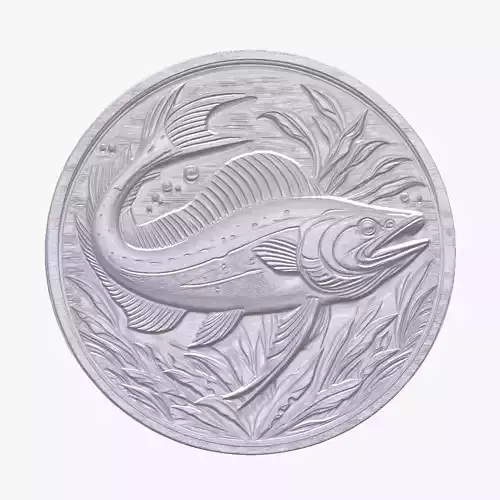 Dog Fish 3 basrelief for 3D printing