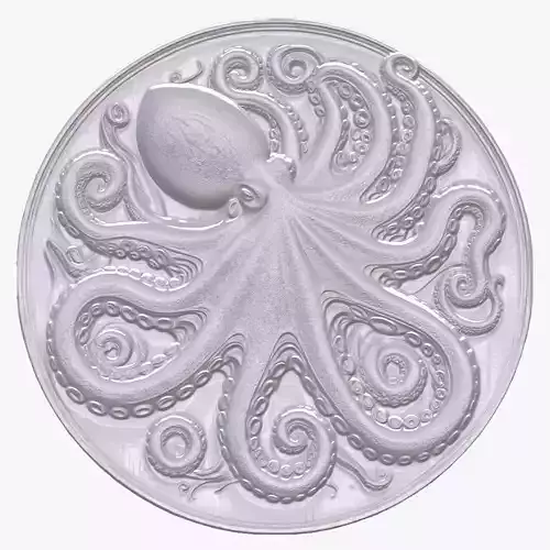 Octopus 3 basrelief for 3D printing