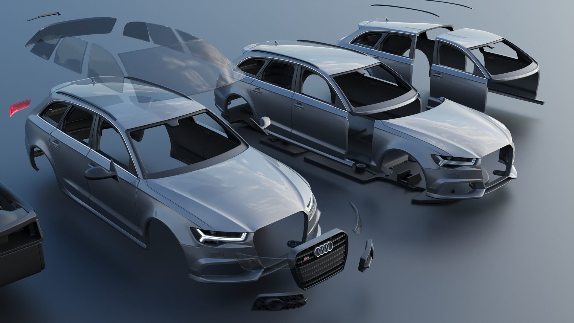 Audi S6 Avant 2016 3D print model_19