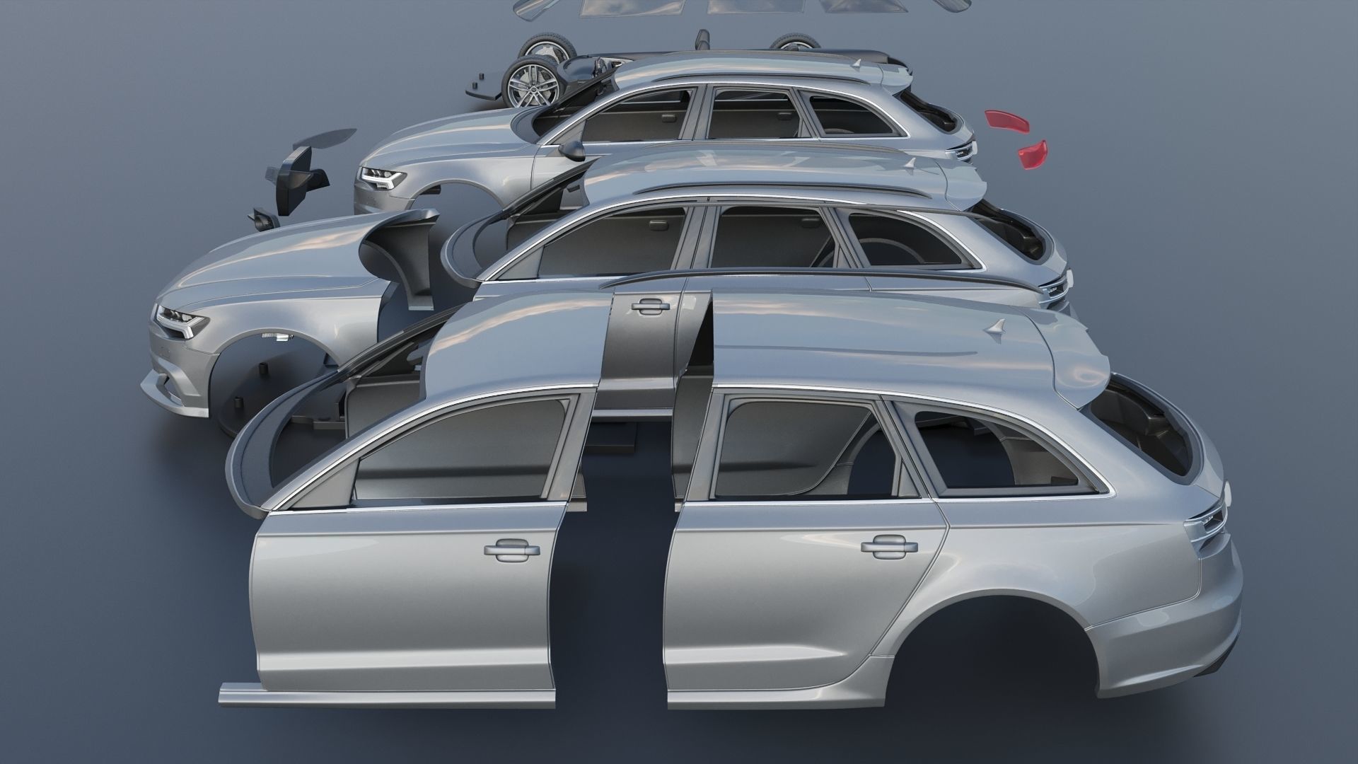 Audi S6 Avant 2016 3D print model_15