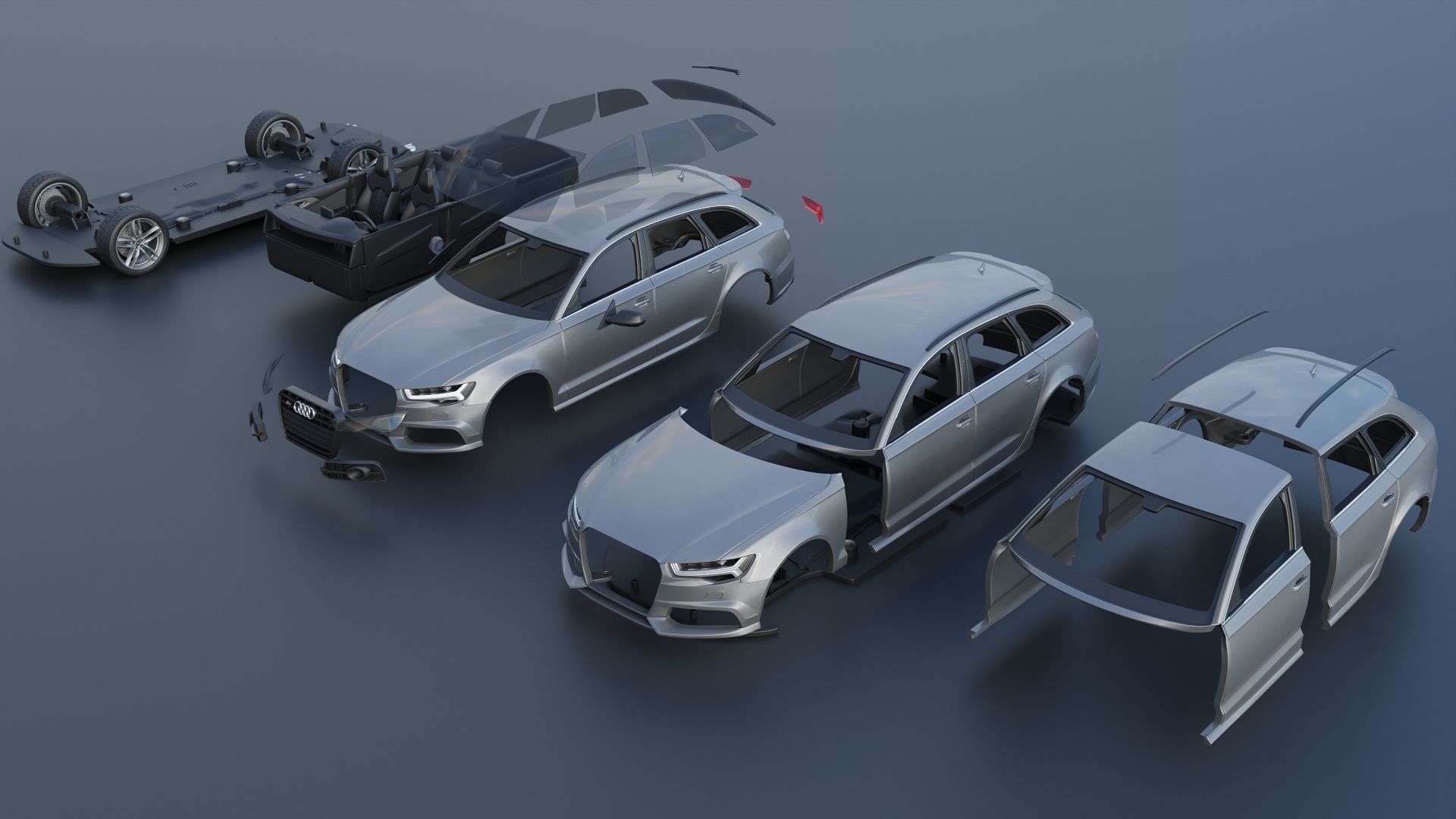 Audi S6 Avant 2016 3D print model_14