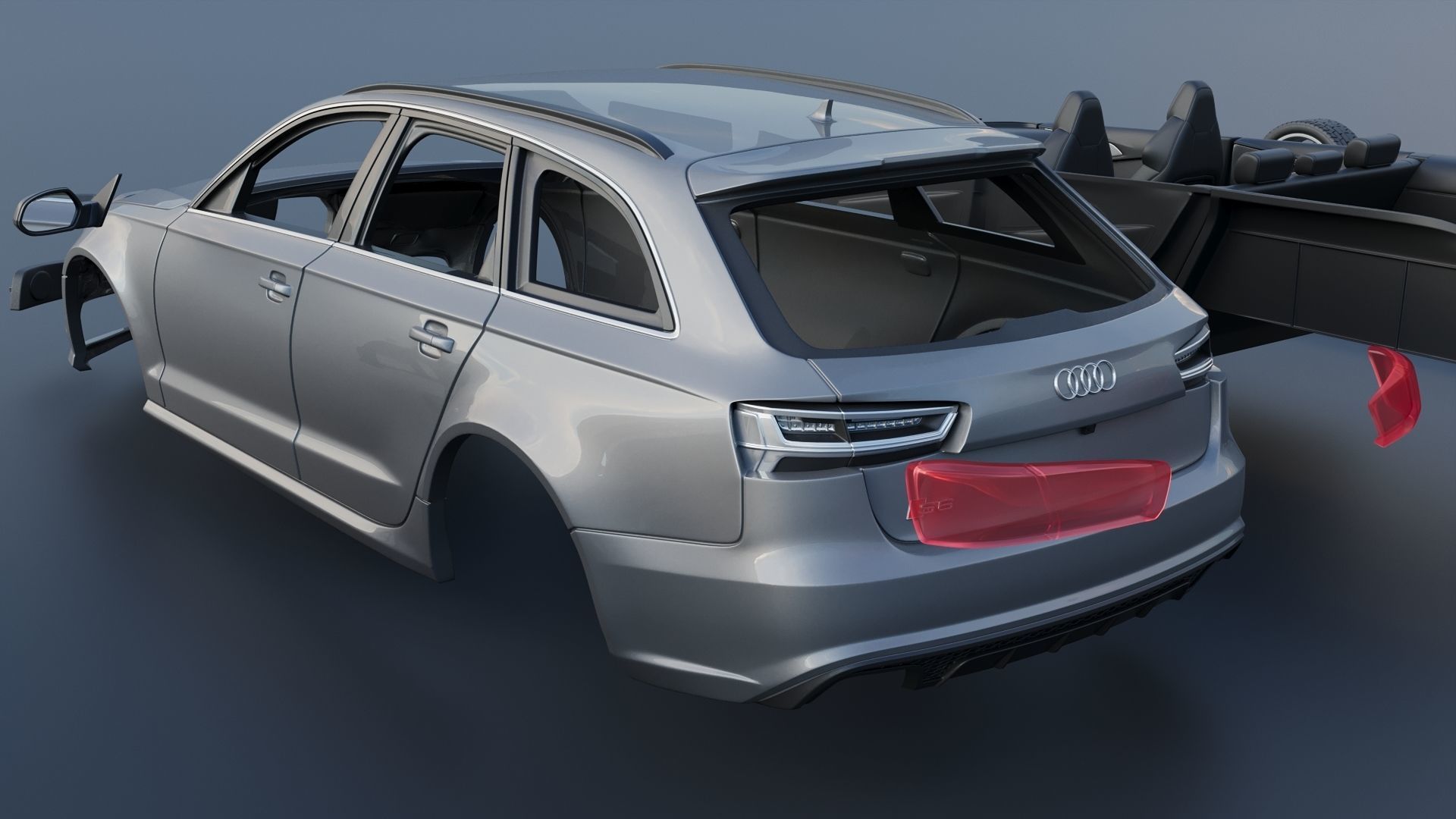 Audi S6 Avant 2016 3D print model_17