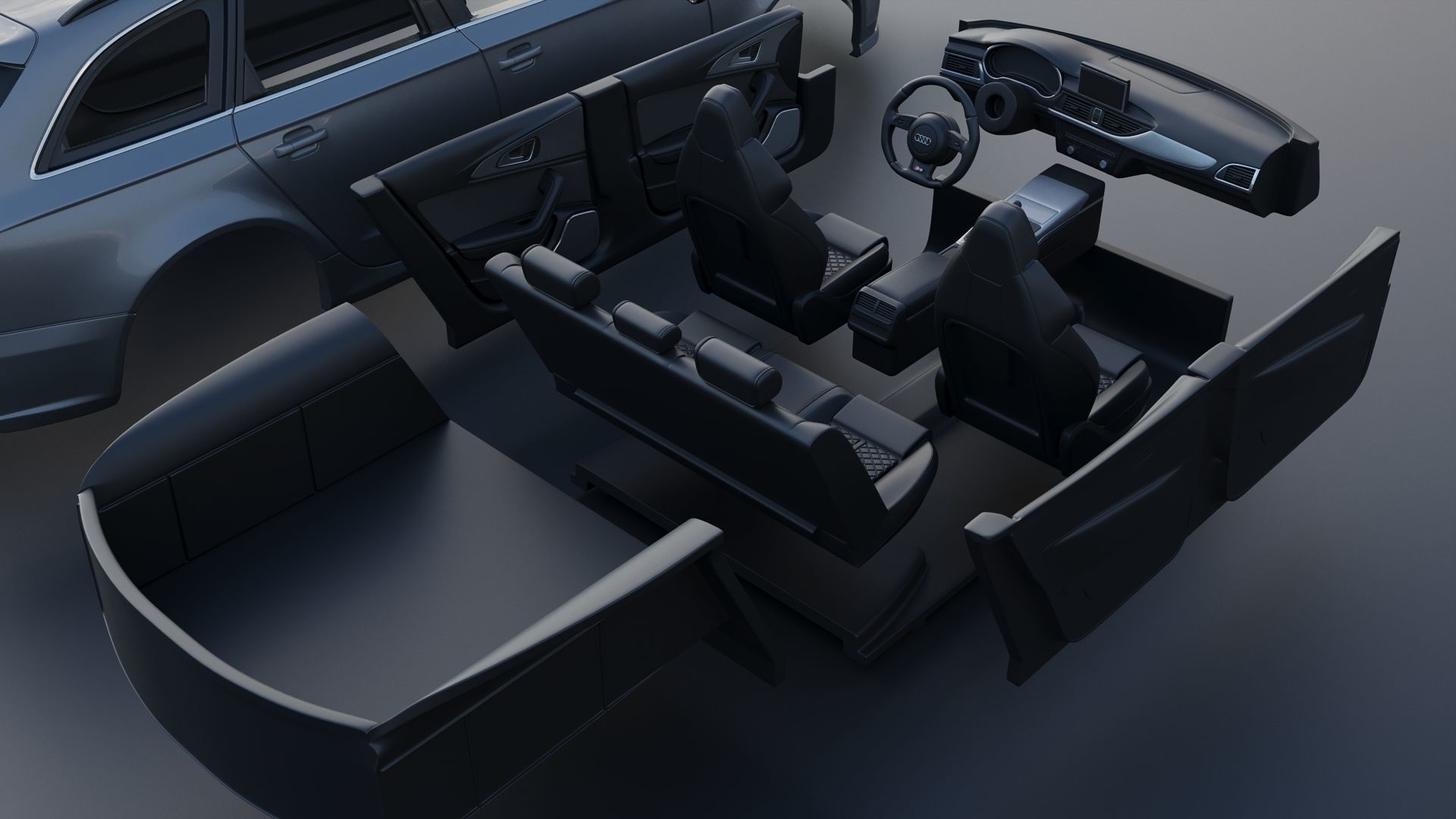 Audi S6 Avant 2016 3D print model_22