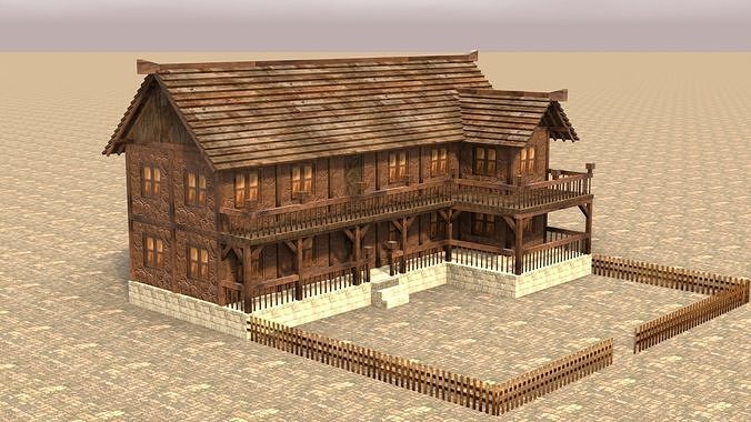 Medieval house fifteen 8 Low-poly 3D model