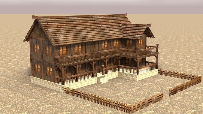 Medieval house fifteen 7 Low-poly 3D model