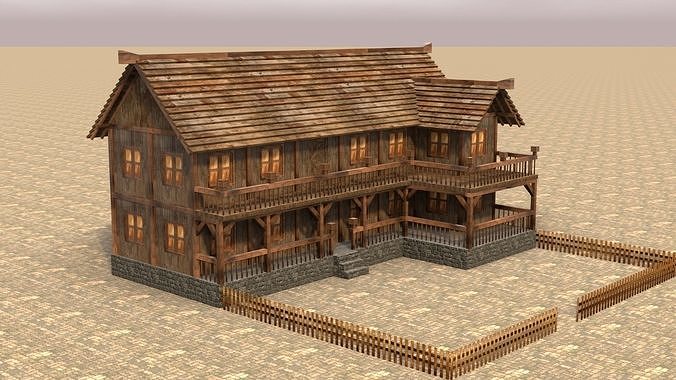Medieval house fifteen 6 Low-poly 3D model