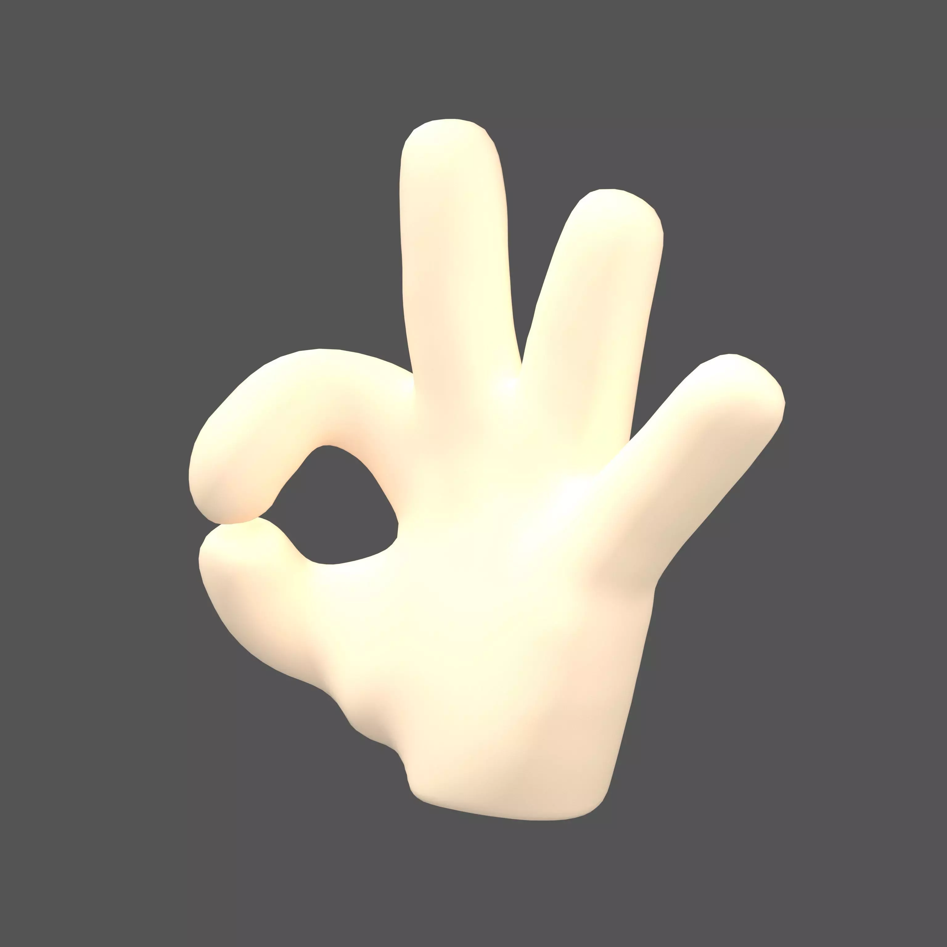 OK Hand v1 001 Low-poly 3D model_0