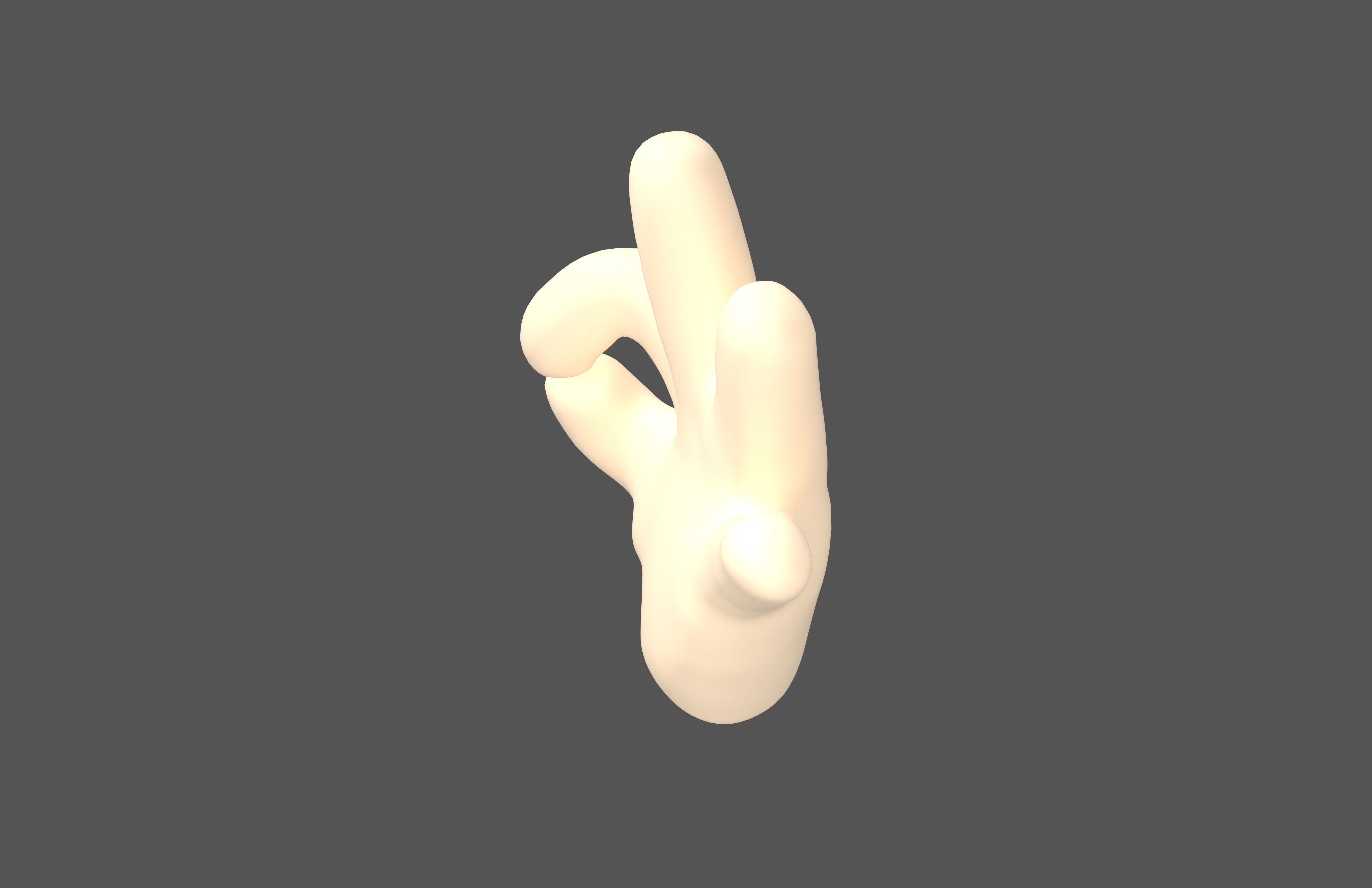 OK Hand v1 001 Low-poly 3D model_2