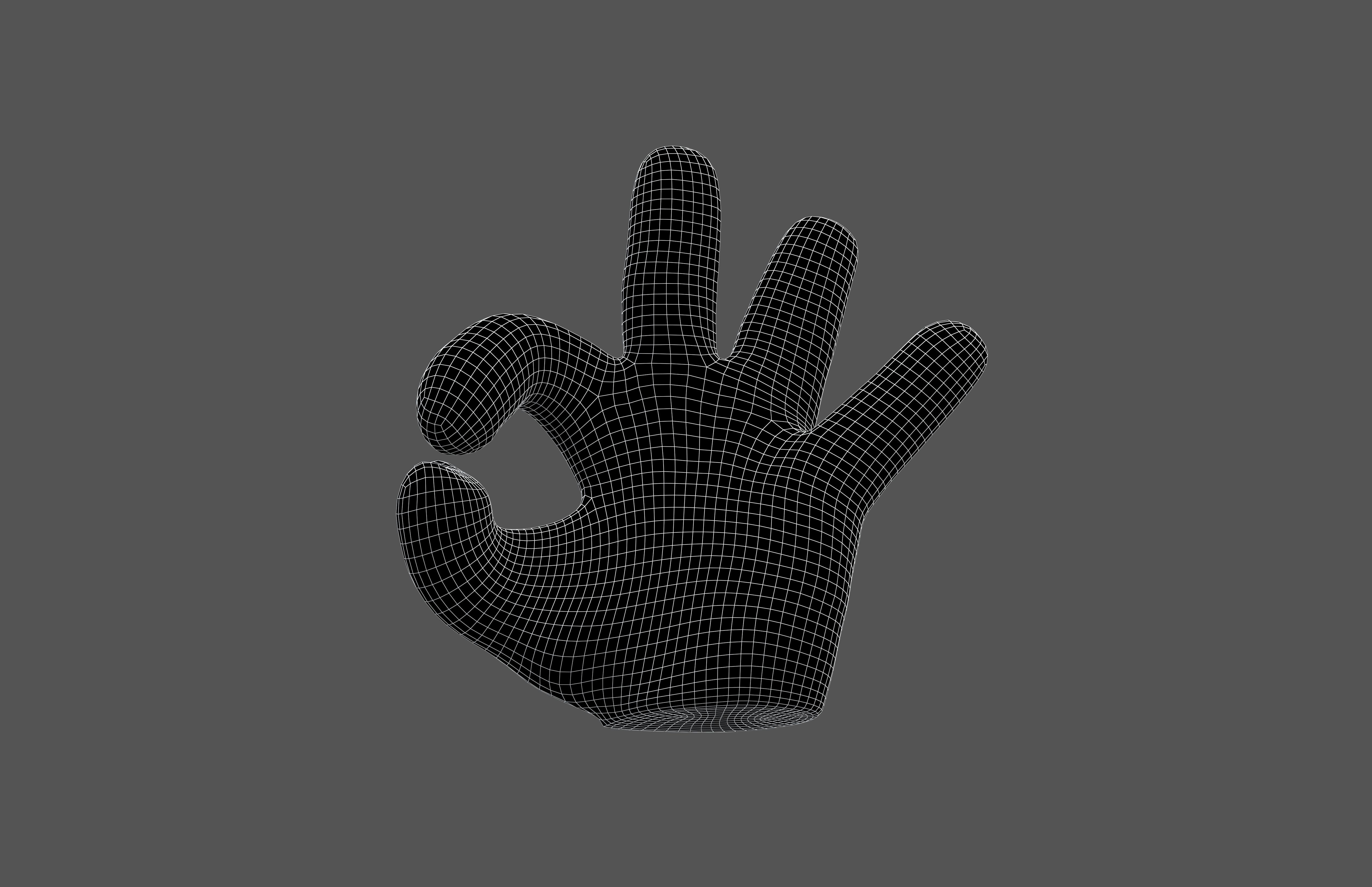 OK Hand v1 004 Low-poly 3D model_7