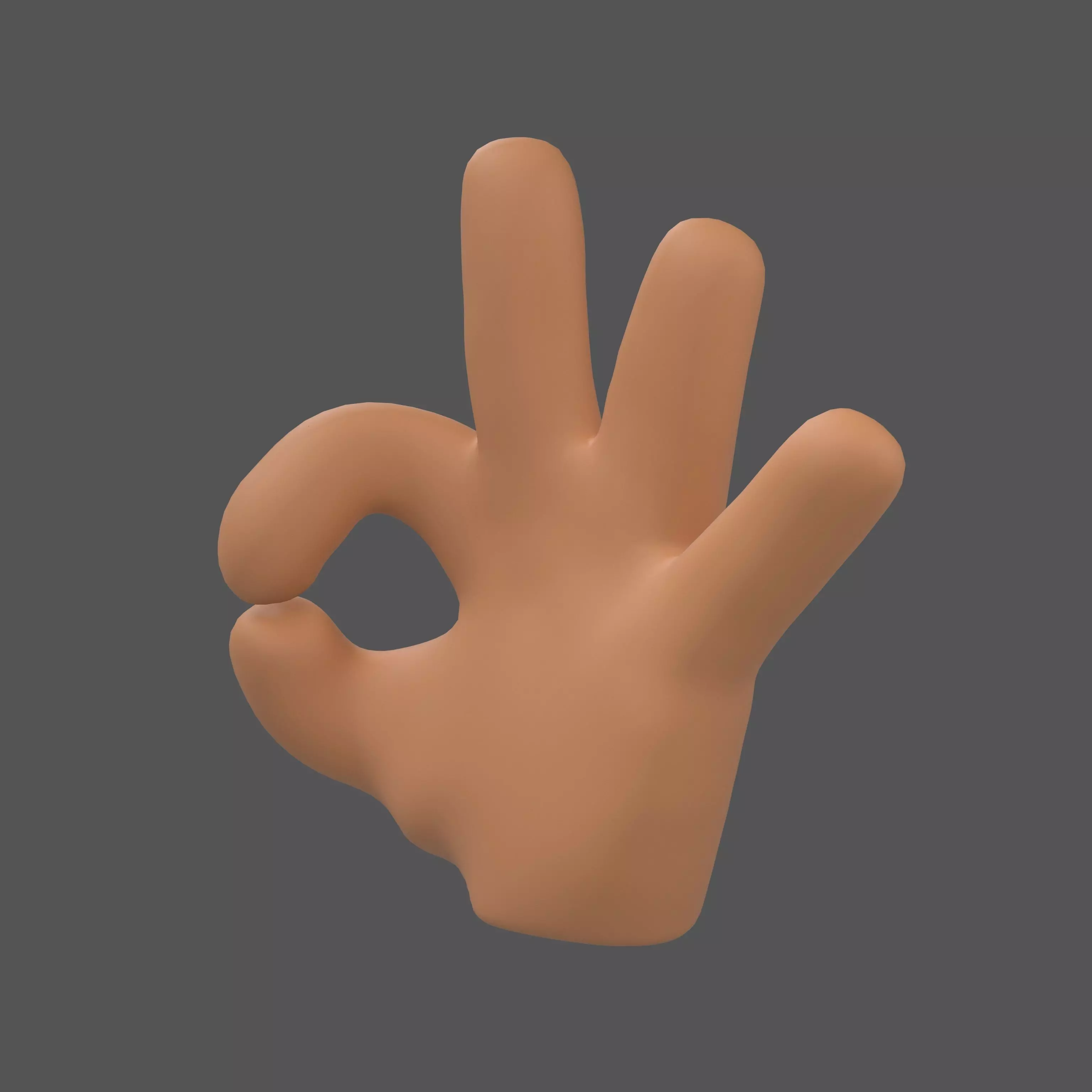 OK Hand v1 004 Low-poly 3D model_0