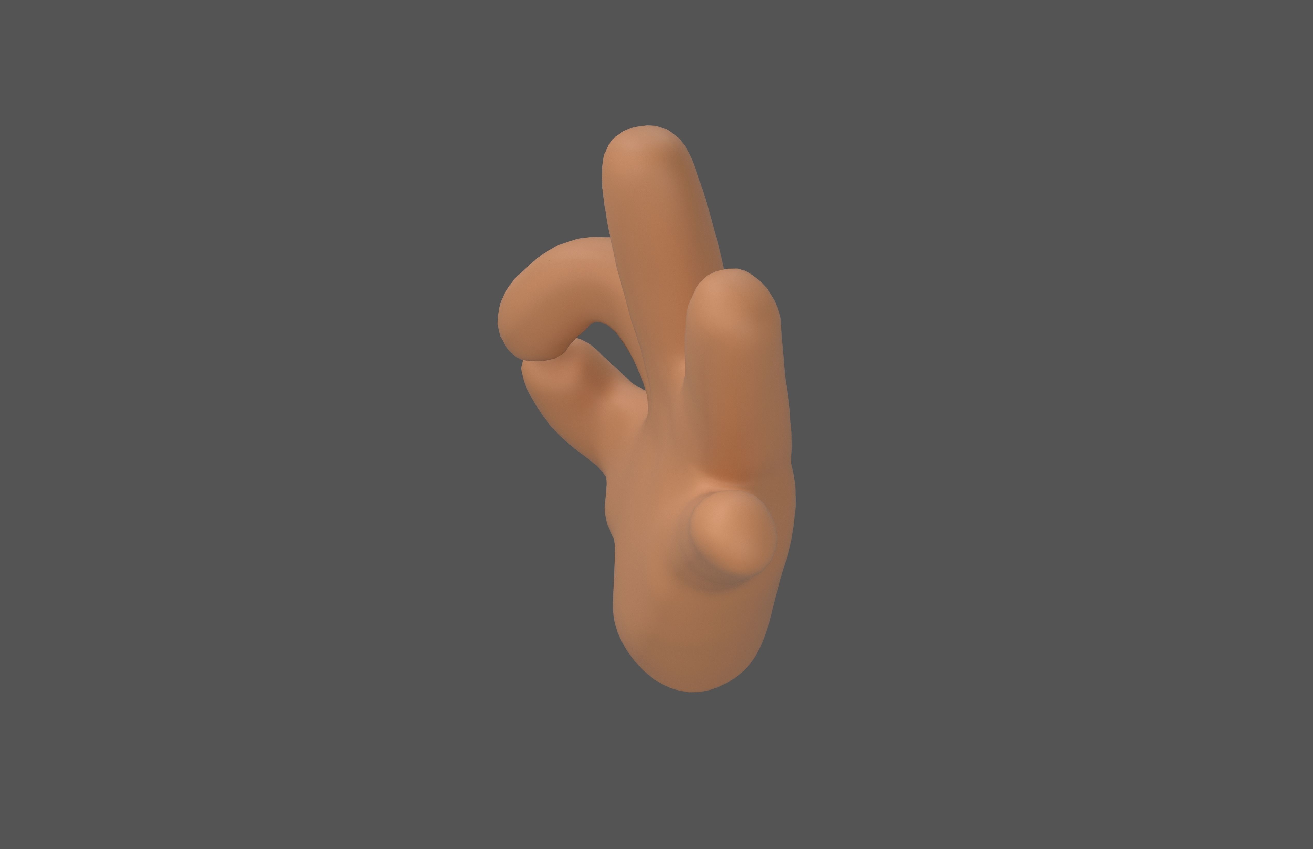 OK Hand v1 004 Low-poly 3D model_2