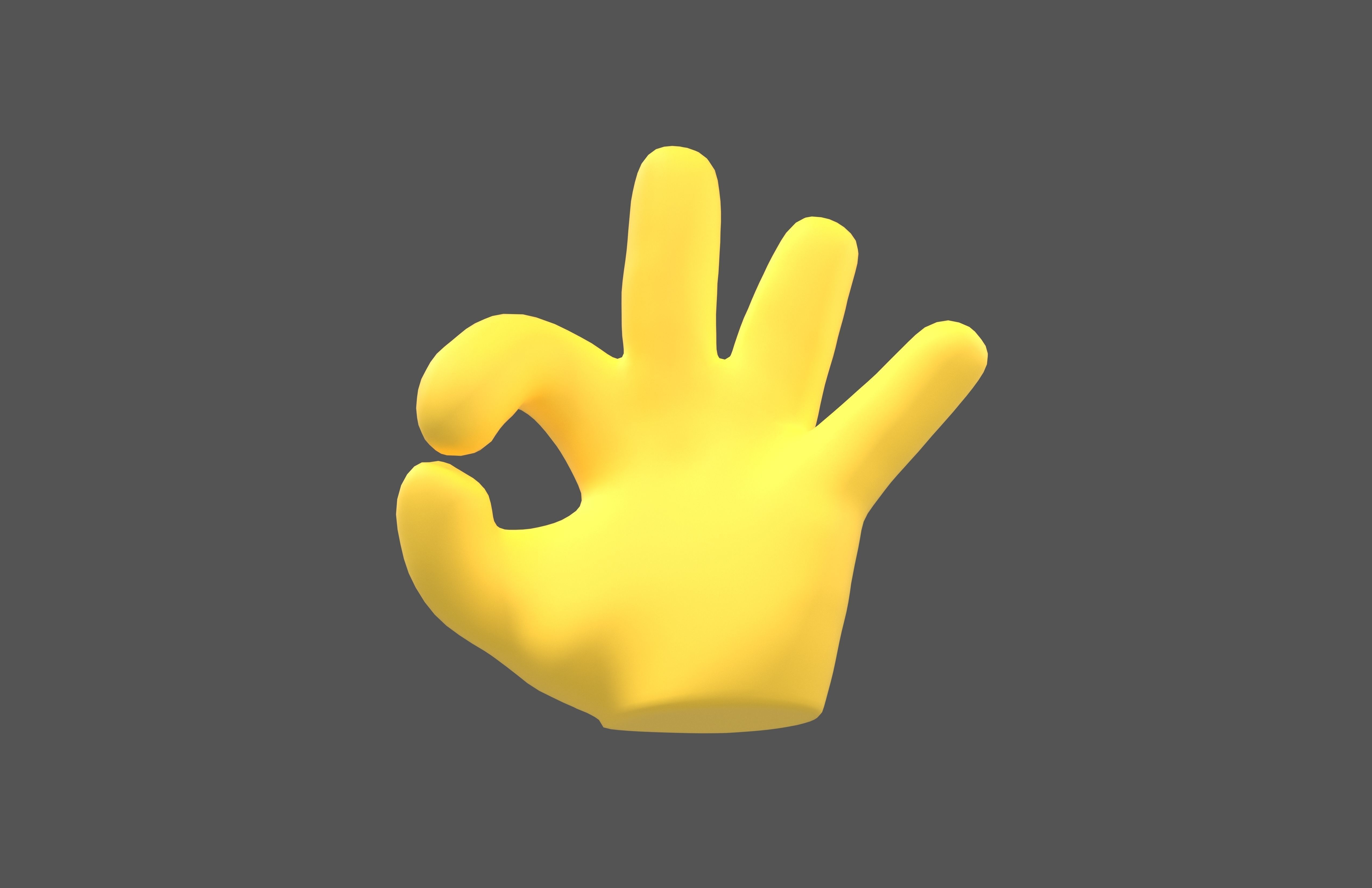 OK Hand v1 006 Low-poly 3D model_3