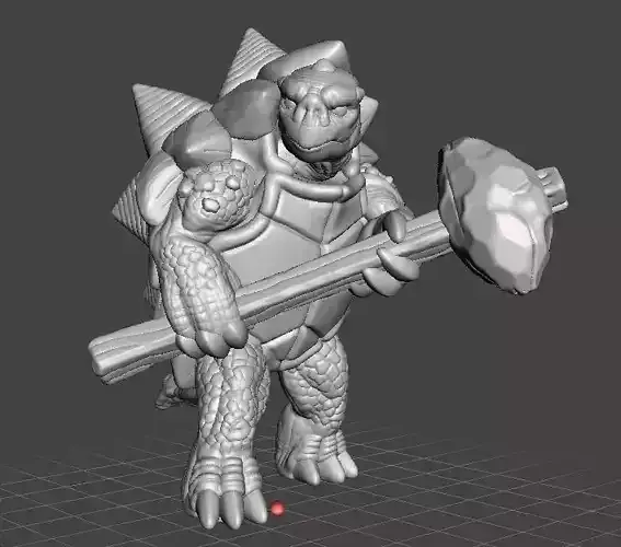 TORTLE WARRIOR MINIATURE FIGURE FOR FANTASY GAMES RPG DND