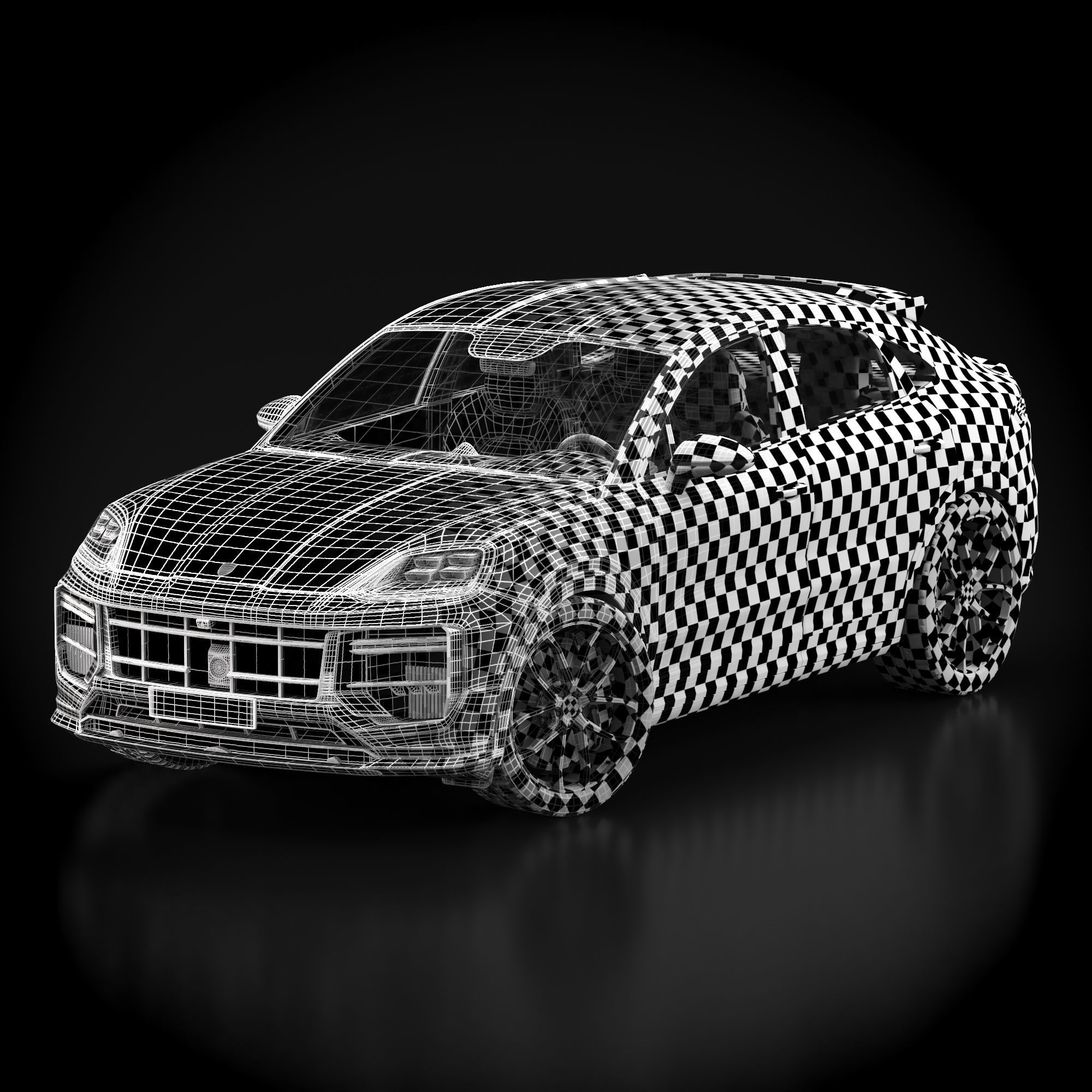 Porsche Cayenne Turbo GT 2024 - WrapDesignA 3D model_8