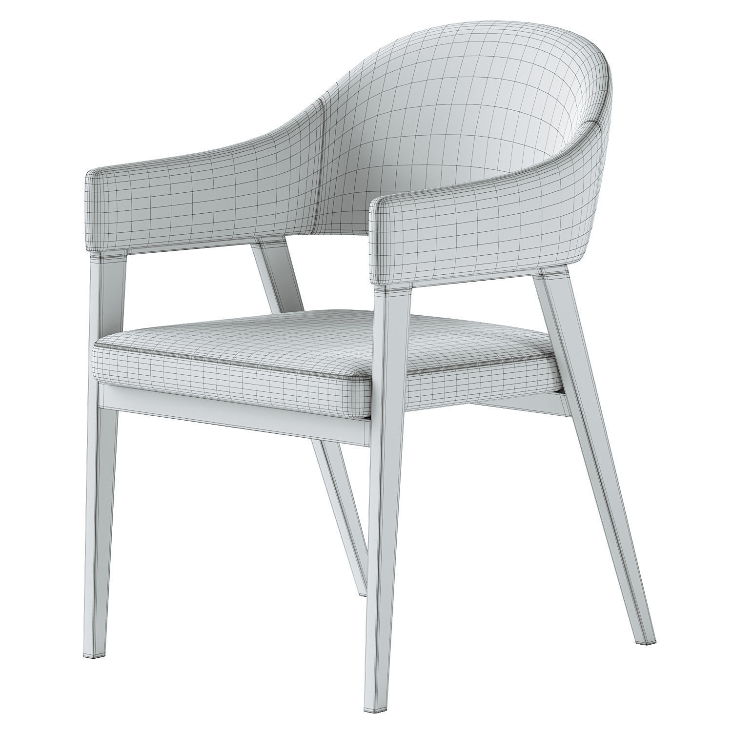 Adele Counter Stool and Adele Dining Chair 3D model_6