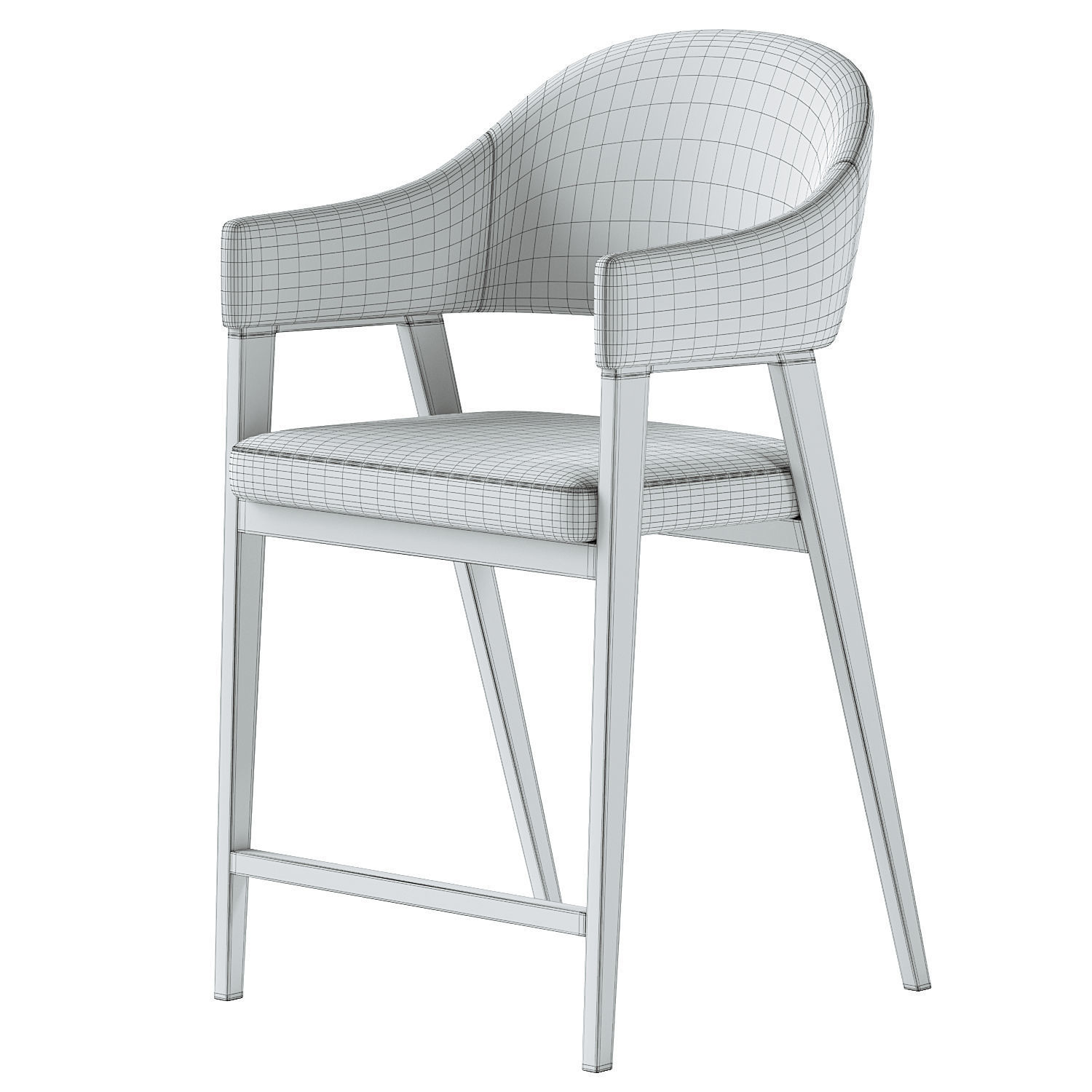 Adele Counter Stool and Adele Dining Chair 3D model_5