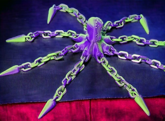 CHAIN OCTOPUS PRINT-N-ASSEMBLE 3D print model