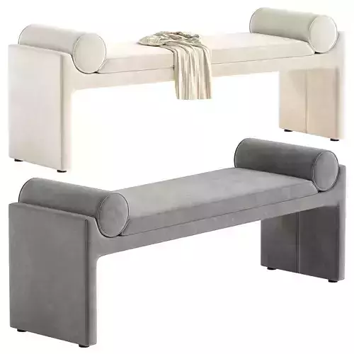 Vesta Ingrid Upholstered Bench 3D model