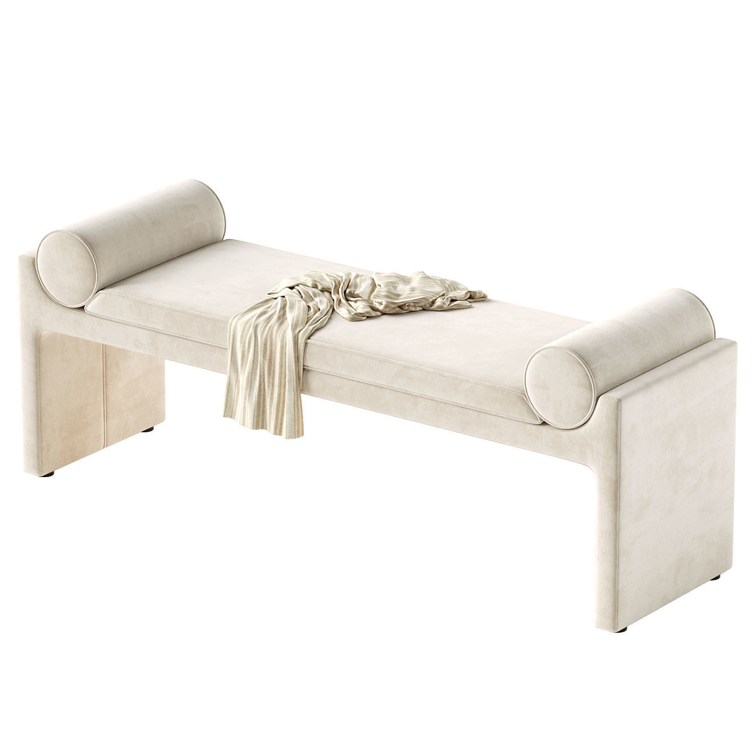 Vesta Ingrid Upholstered Bench 3D model_3