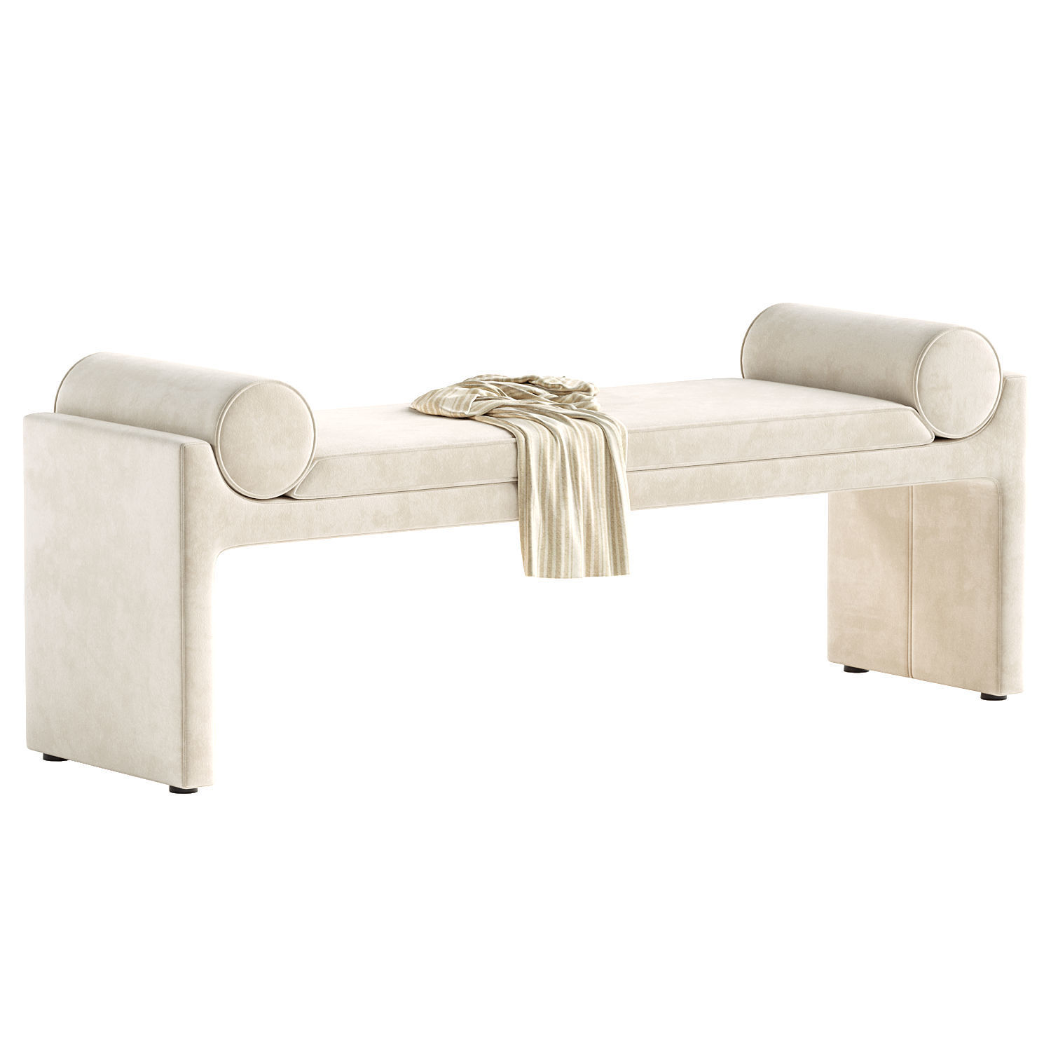 Vesta Ingrid Upholstered Bench 3D model_2