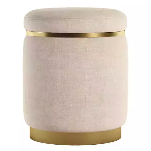 Round Velvet Foot Stool Ottoman