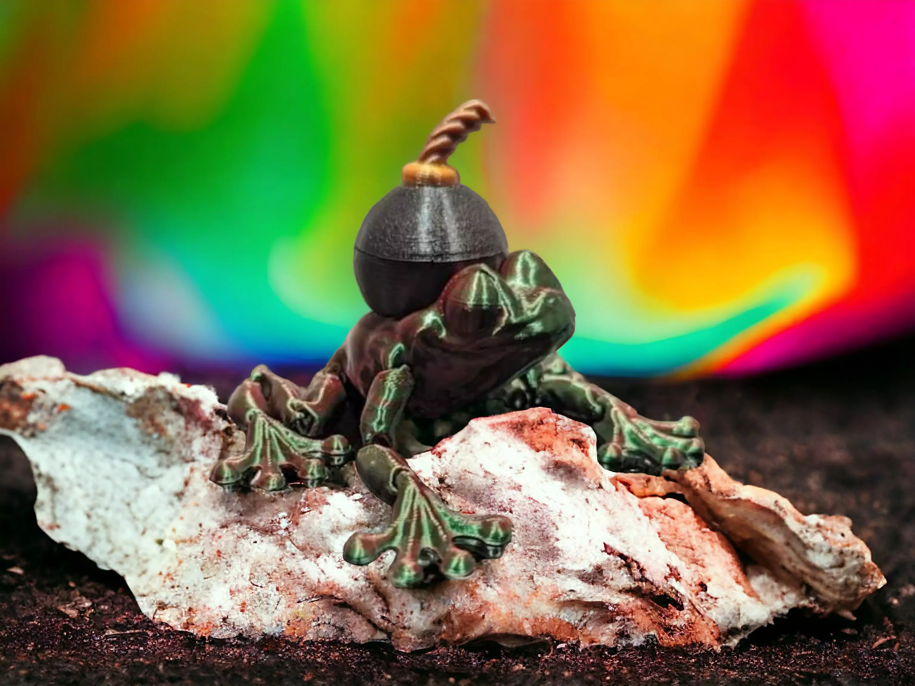 ARTICULATED BOMB FROG 3D print model_0