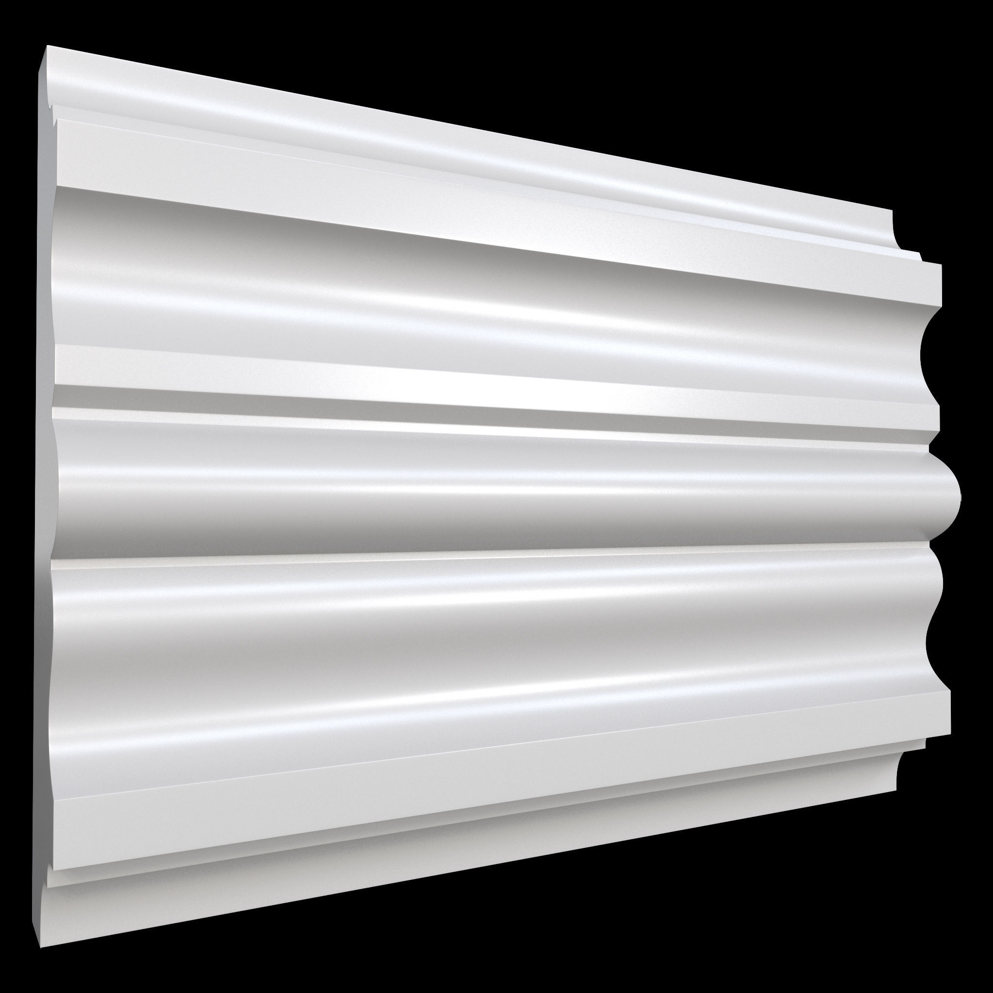 35 Cornice Base and High Mesh Vol 2 Low-poly 3D model_19