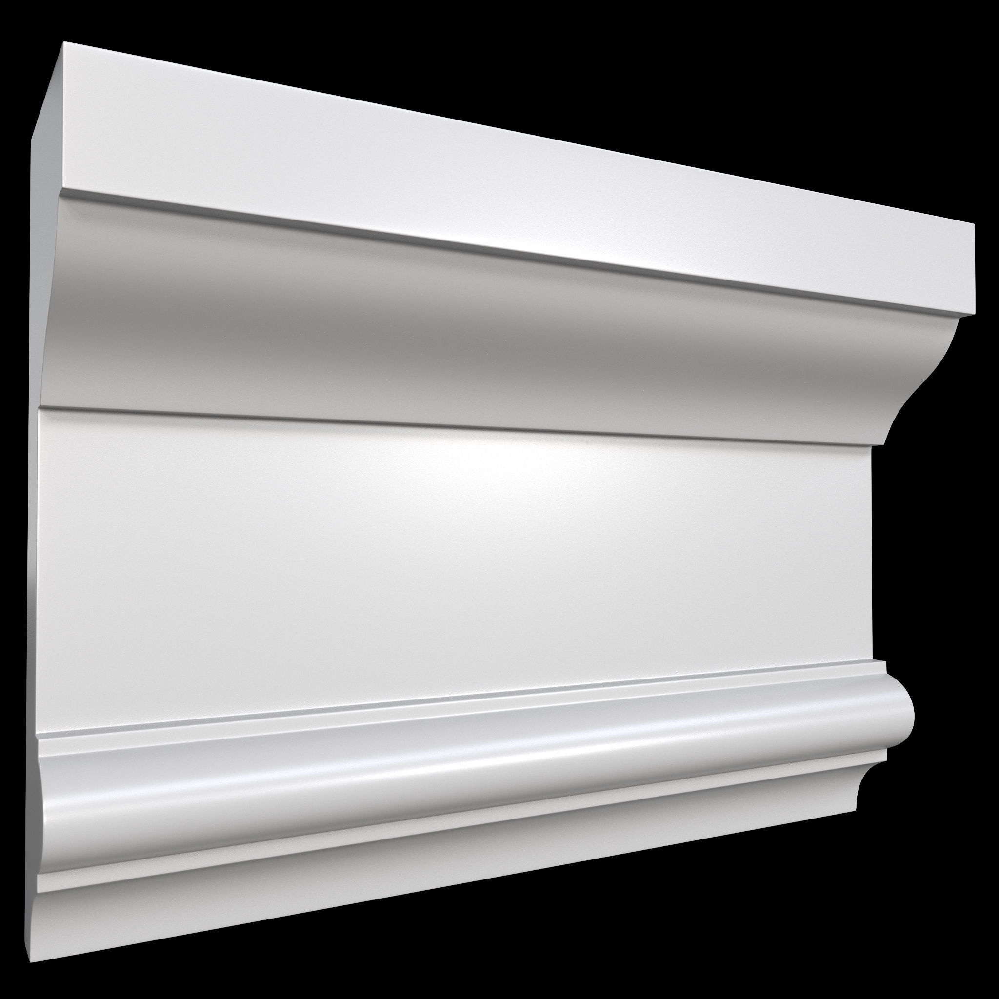 35 Cornice Base and High Mesh Vol 2 Low-poly 3D model_8