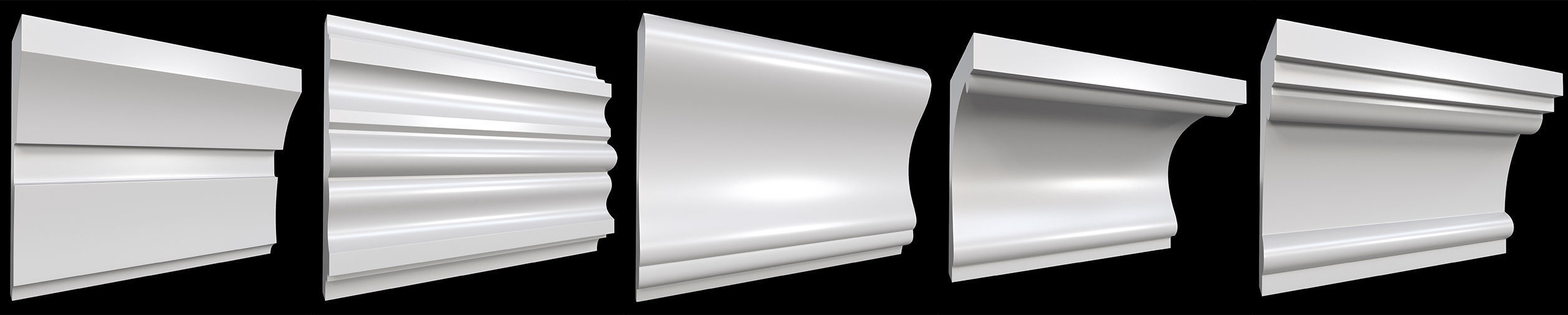 35 Cornice Base and High Mesh Vol 2 Low-poly 3D model_3