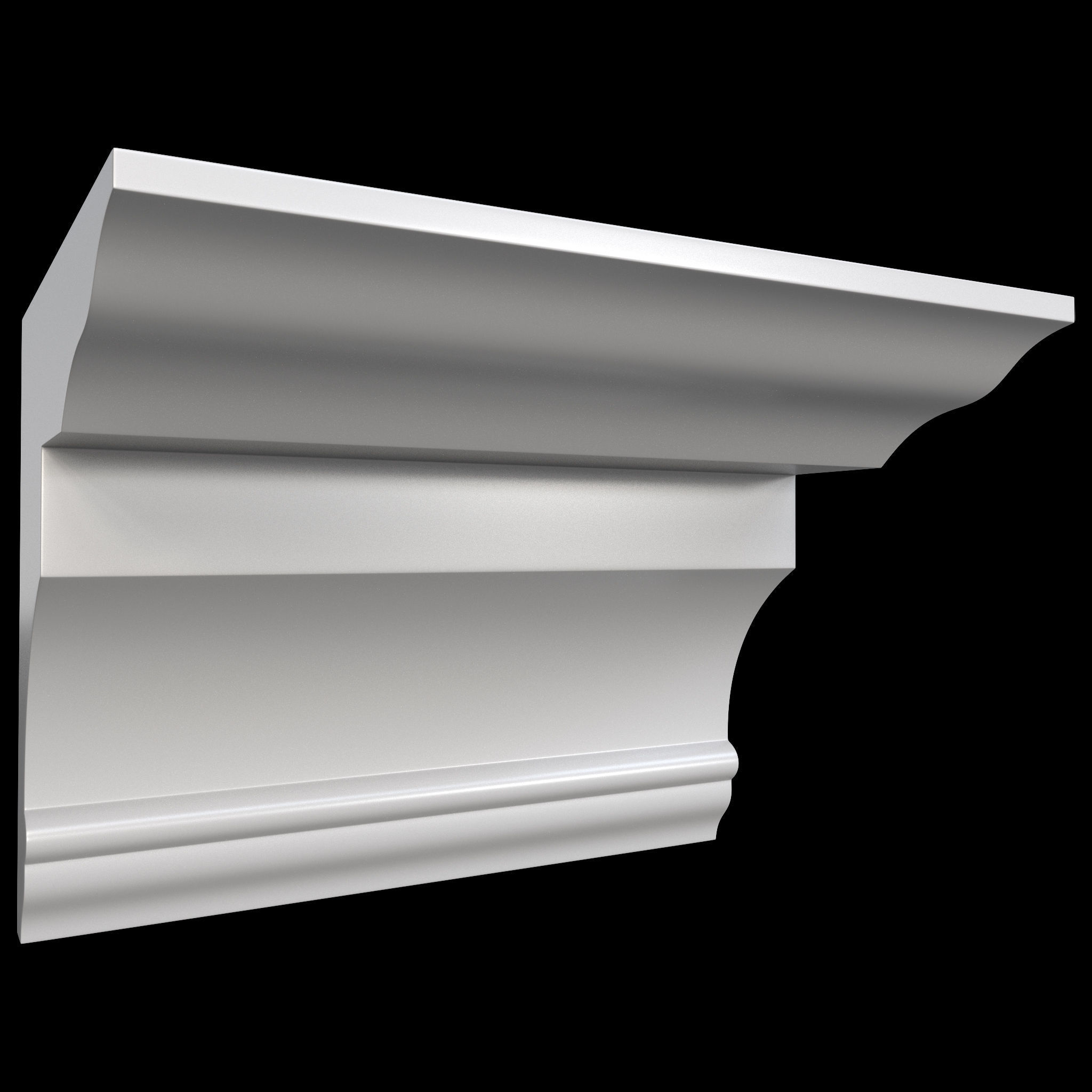 35 Cornice Base and High Mesh Vol 2 Low-poly 3D model_31