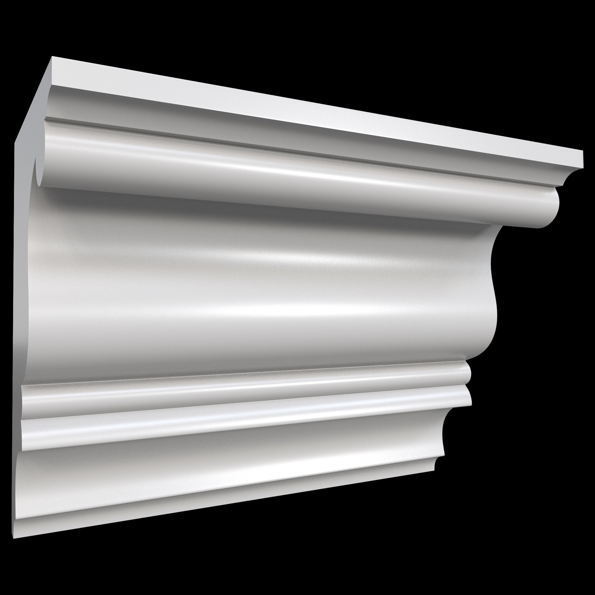 35 Cornice Base and High Mesh Vol 2 Low-poly 3D model_30