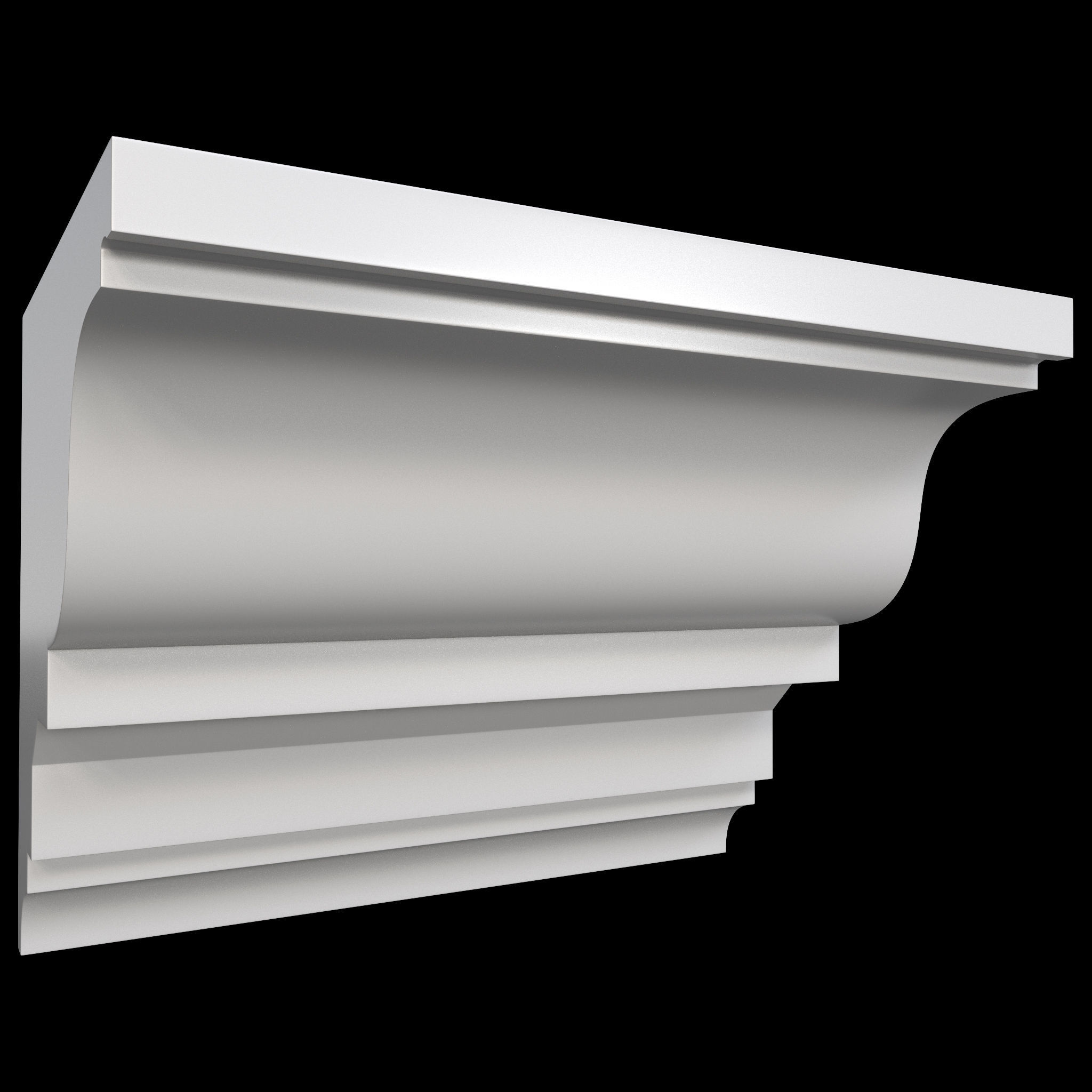 35 Cornice Base and High Mesh Vol 2 Low-poly 3D model_16