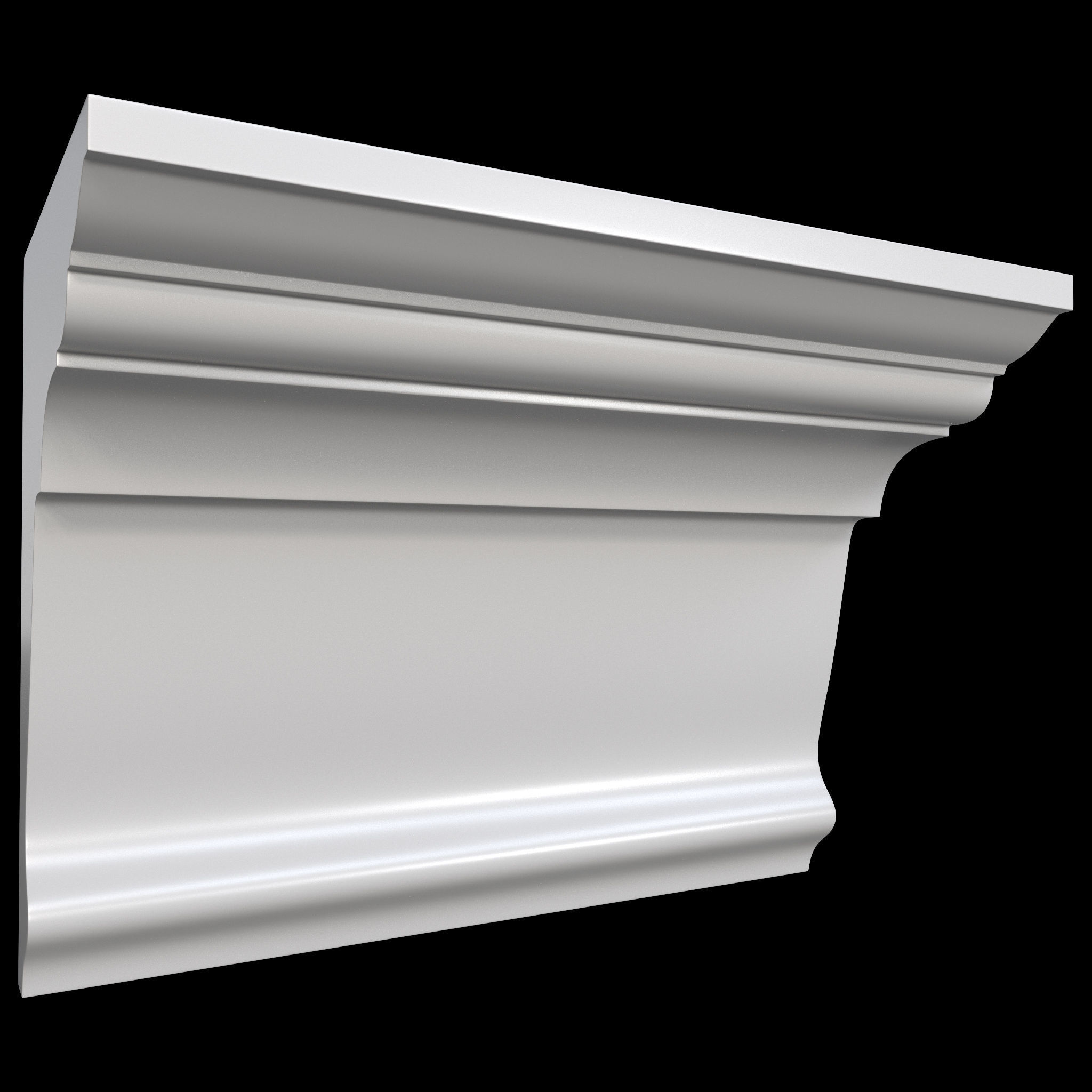 35 Cornice Base and High Mesh Vol 2 Low-poly 3D model_37