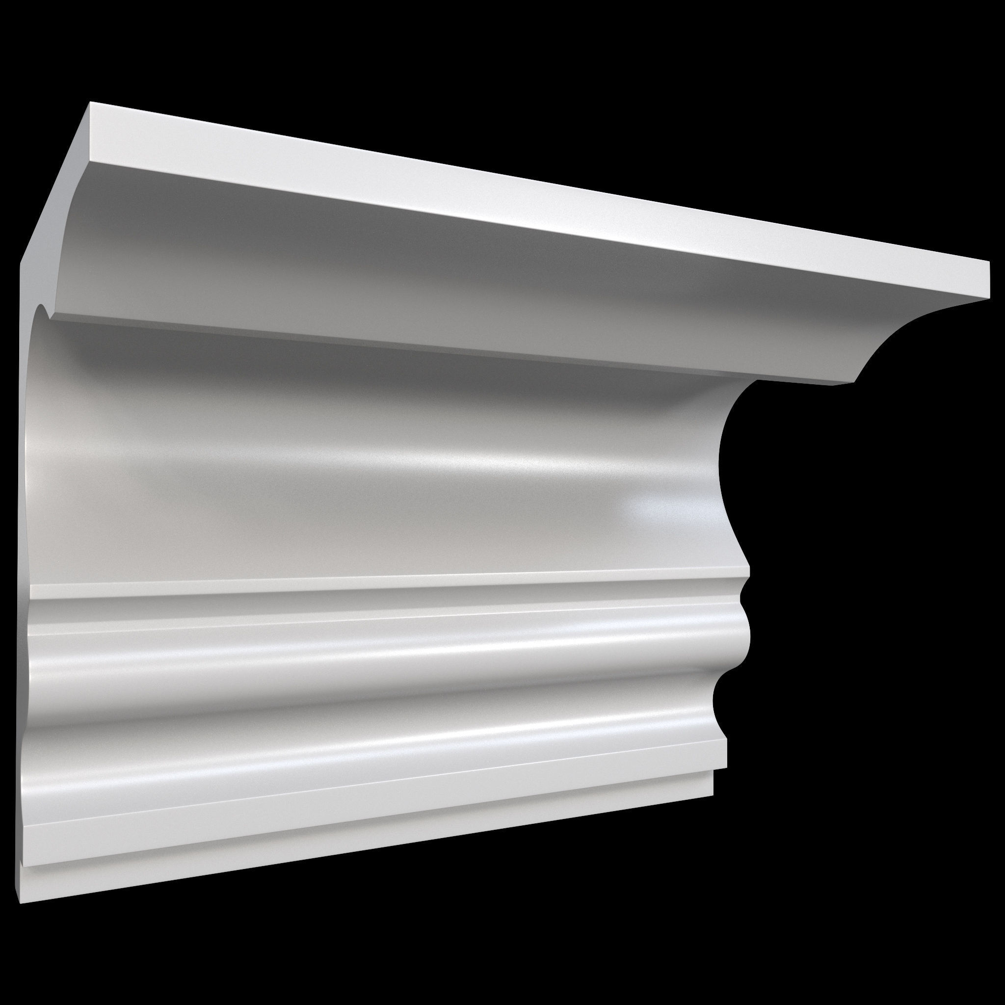 35 Cornice Base and High Mesh Vol 2 Low-poly 3D model_25