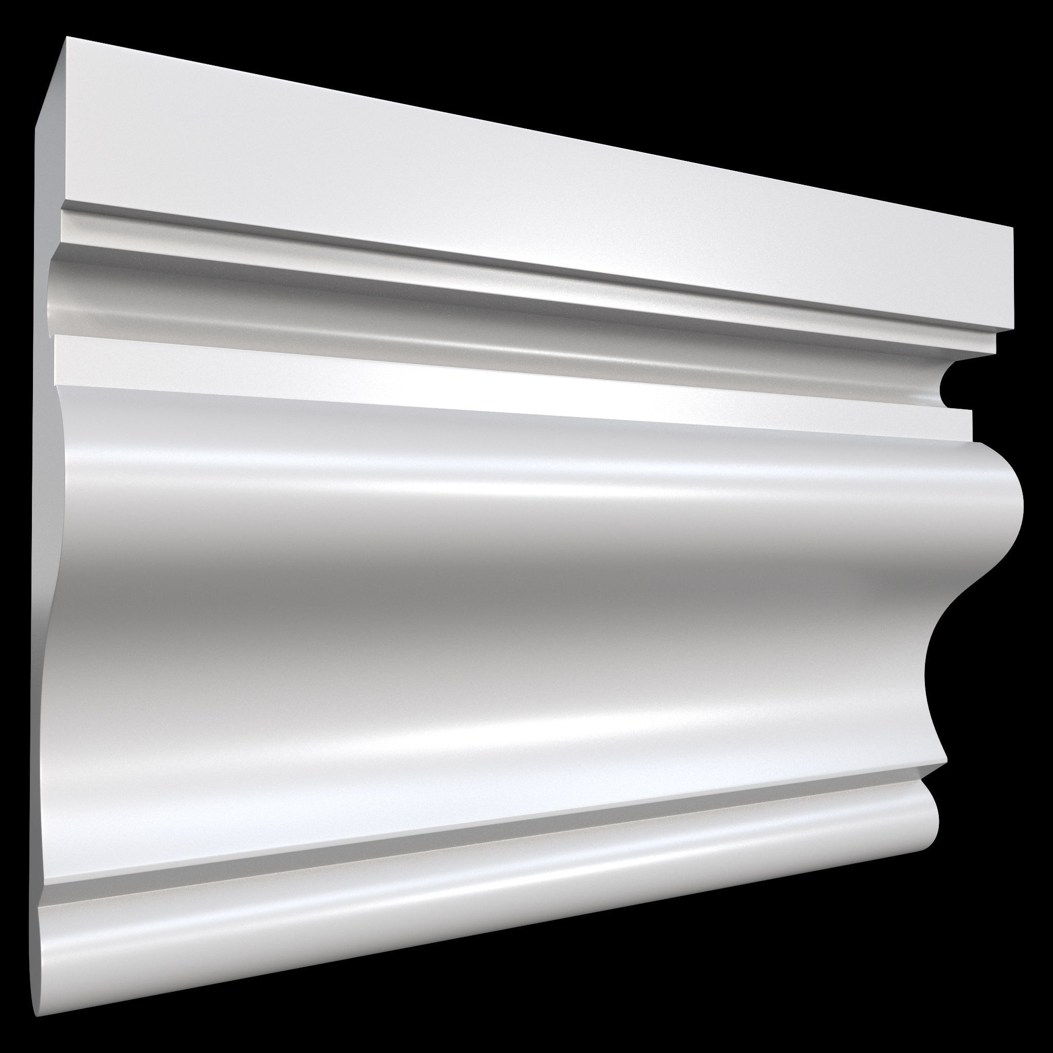 35 Cornice Base and High Mesh Vol 2 Low-poly 3D model_28