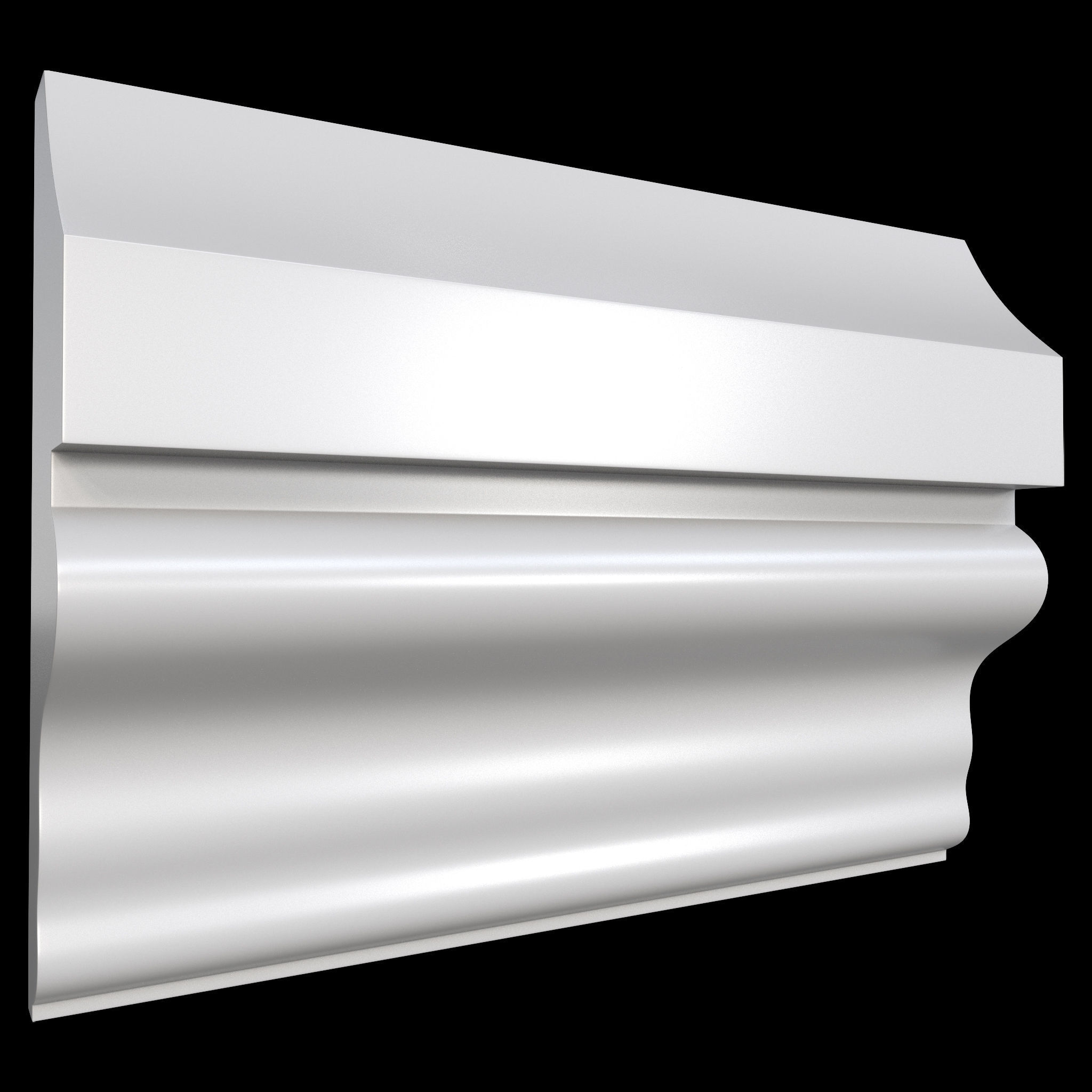 35 Cornice Base and High Mesh Vol 2 Low-poly 3D model_10