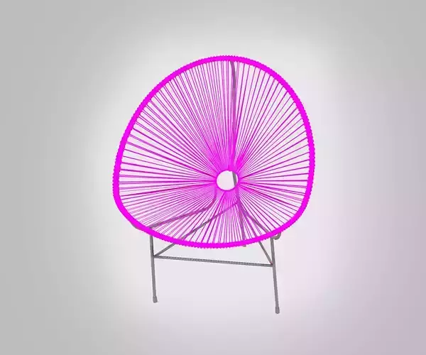 Acapulco Chairs - 5 Colors Low-poly 3D model