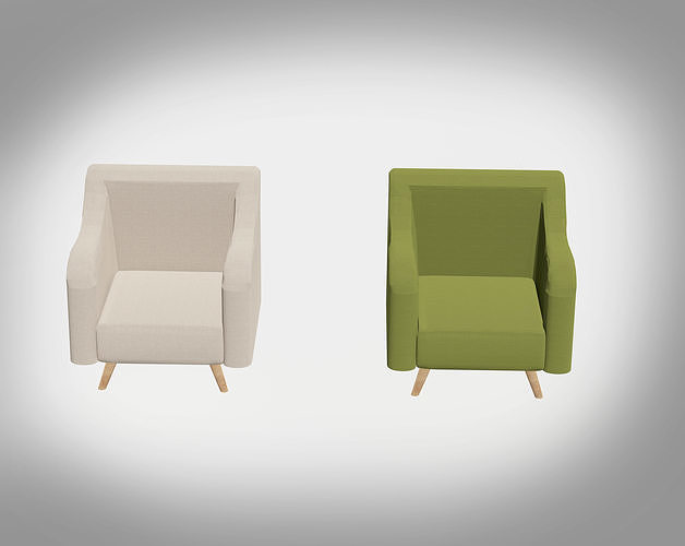 Betty Sofa - 2 Colors Low-poly 3D model