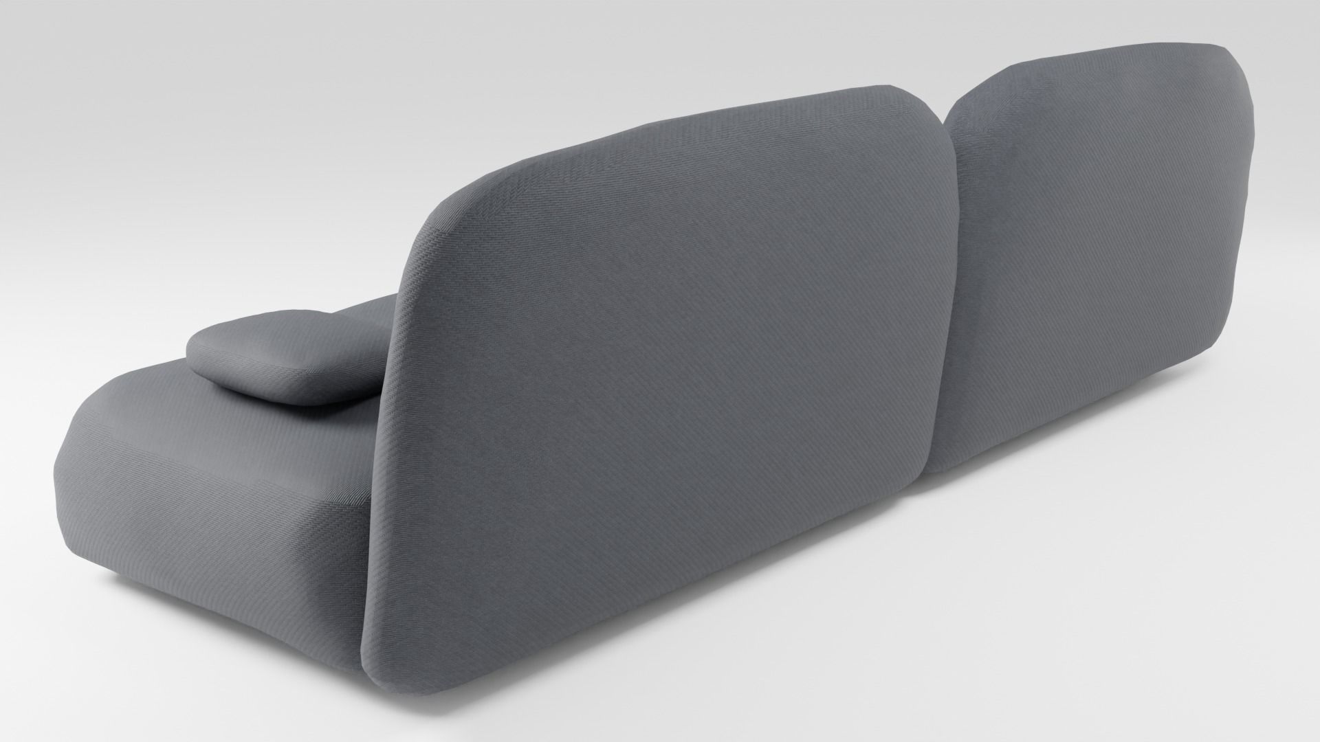 Soft sofa in dark colors upholstered in pleasant fabric 3D model_3