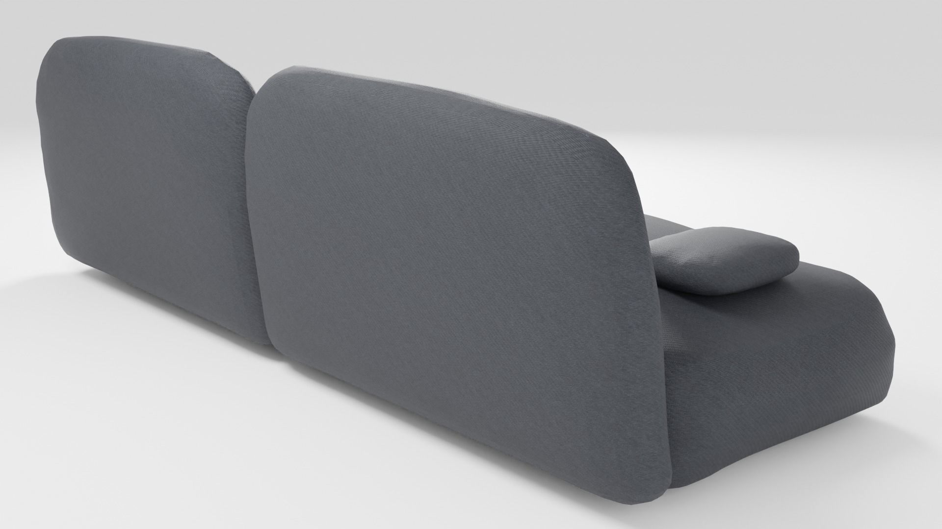 Soft sofa in dark colors upholstered in pleasant fabric 3D model_2