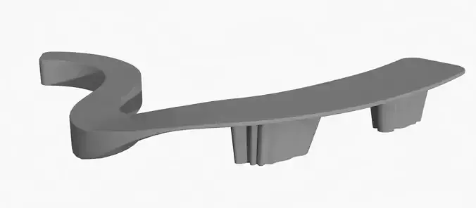Modern S-Shape 3D Printed Table 3D print model
