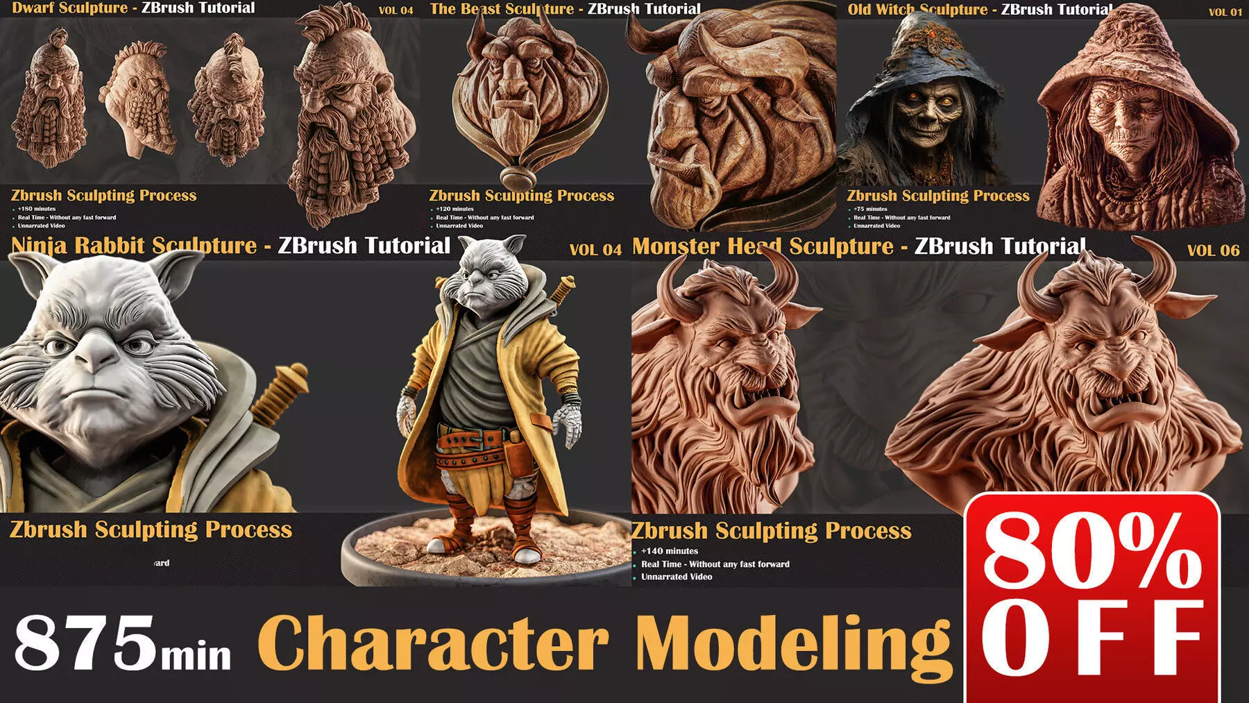 875 min Character ZBrush Modeling Tutorial   3D model_0