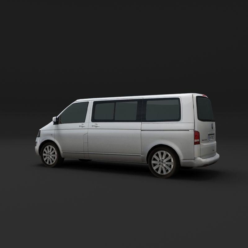 Volkswagen Transporter T5 Van Low-poly 3D model_13