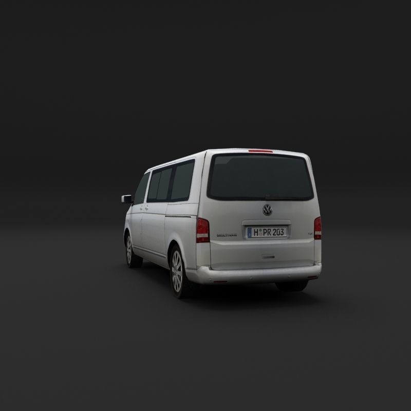 Volkswagen Transporter T5 Van Low-poly 3D model_14