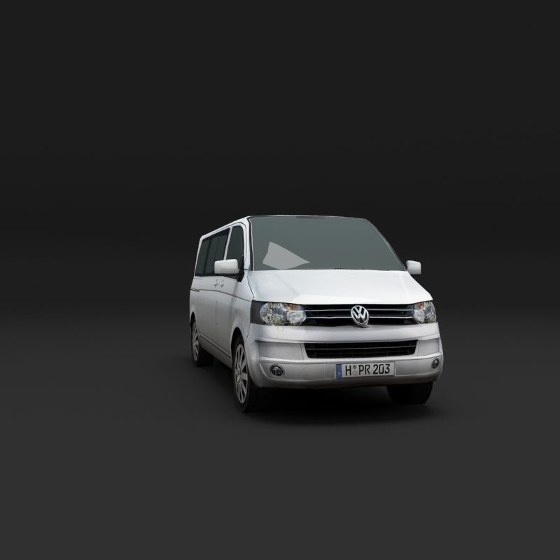 Volkswagen Transporter T5 Van Low-poly 3D model_18