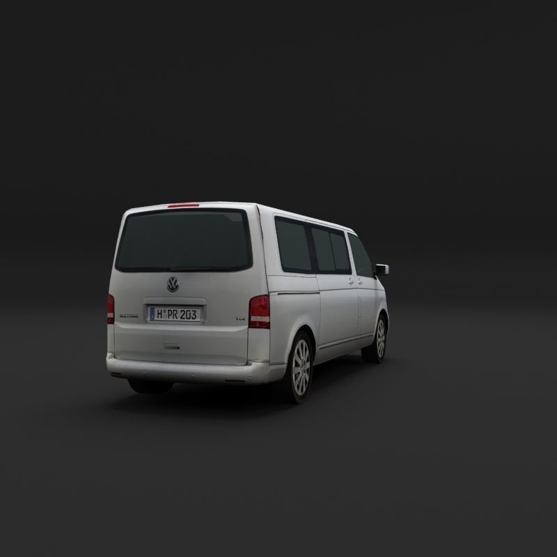 Volkswagen Transporter T5 Van Low-poly 3D model_15
