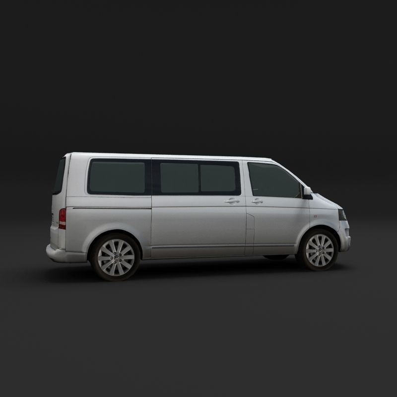Volkswagen Transporter T5 Van Low-poly 3D model_16