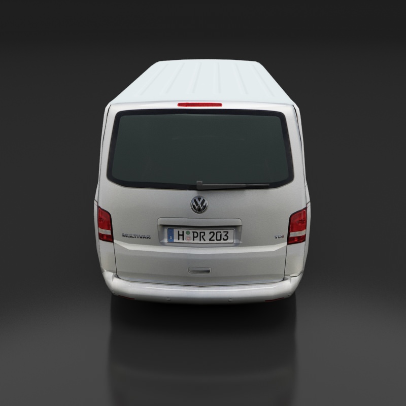 Volkswagen Transporter T5 Van Low-poly 3D model_3