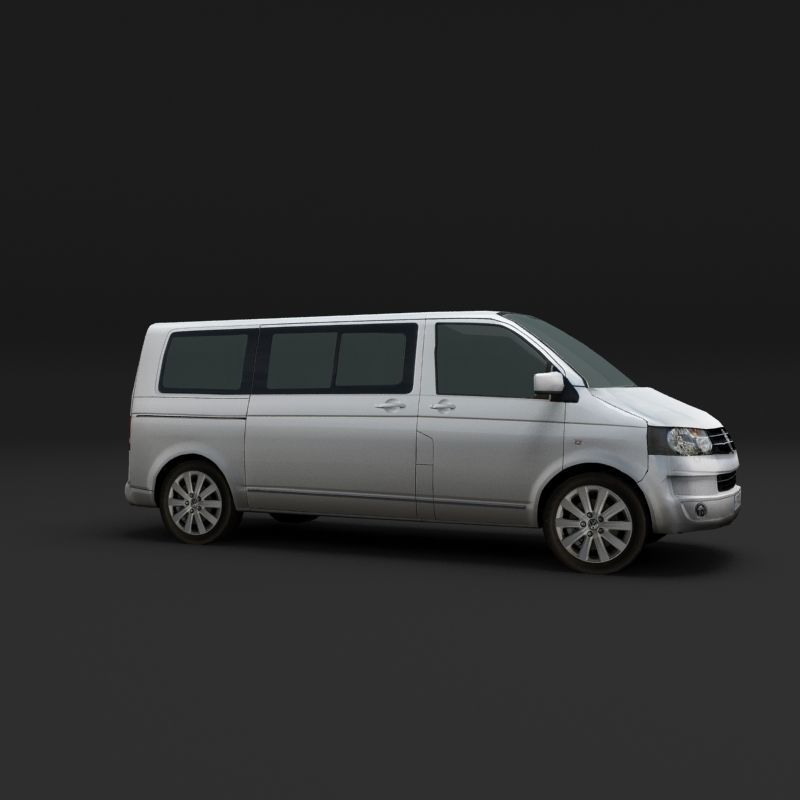 Volkswagen Transporter T5 Van Low-poly 3D model_17