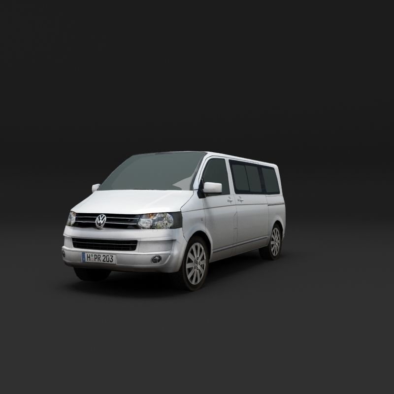 Volkswagen Transporter T5 Van Low-poly 3D model_19
